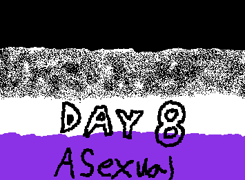 Pride month day 8!! Todays pride flag is asexual!! :D Feeling little to no sexual attraction, tmr is non-binary(there is a friendly reminder in the comments)