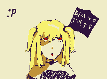 Misa Amane from Death Note. I tried finaly seorious drawing, idk if she look nice or not, but i can take some advice!! yeam maybe i deleted old one and repaire