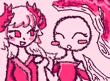 Pink yuri under the cherry trees {Ft. Vinestaff (Phighting) and Adukin (Mo4)}