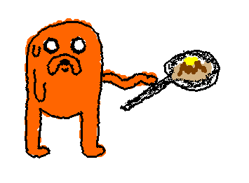 Baking pancakes w/Jake! :D