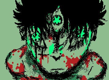 OC stuff -"I hate when hair falls into my eyes"  I tried to make a perspective of Greed..