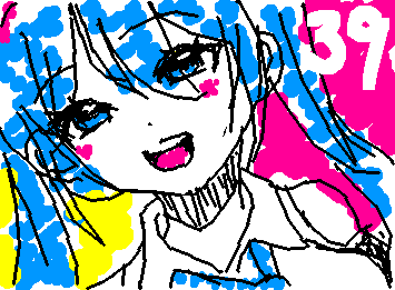初音ミクちゃん描きました