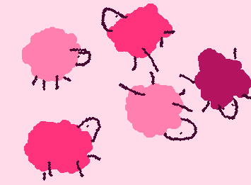 Day 1 of drawing filters: 5 sheep