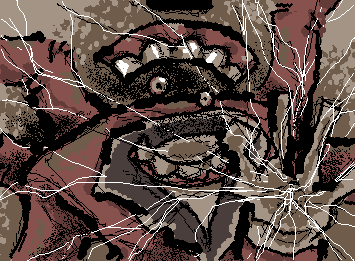 a friend of mine said the caine thing i did reminded them of dr nowhere's locust, and i thought it was fitting enough to actually draw. hi caine again