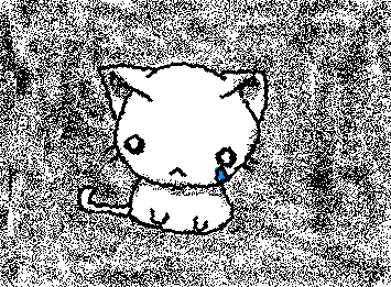 Emo kitty in class again </3