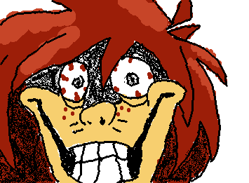 Fritz for @DOORman, sorry, I don't draw humans often, and I was limited due to the 3 color limit, I tried my best TwT