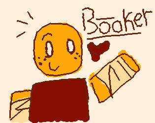 Booker from the roblox game Drawnout! Implied SH warning if you want to play the game for yourself!! Of course be safe and seek help if you have thoughts <3
