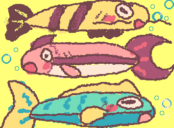 Fish
I dont like to eat them but i like to draw them::wp-rainbow-bloom::