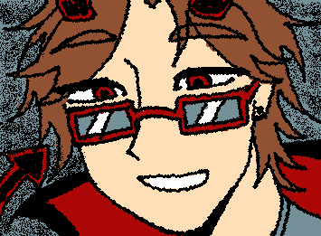 Well, here's the drawing by @007n7  (I ran out of pink for the glasses, so I made them red, and I also didn't have room for the hamburger, sorry.😔💔)