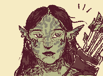 tried to draw my friend as a na'vi, hope i did you justice mamas