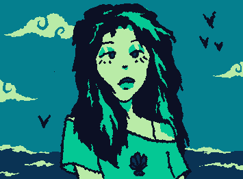 Quick sketch of my new sea girl (she’s mi-human mi- siren but shhh that’s a secret), she likes to surf and to talks to the fishes ⚓️🌊🐠🏄♀️
