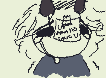 (Oc au) you see…read the sticky note..he’s a sad guss rn.. :)