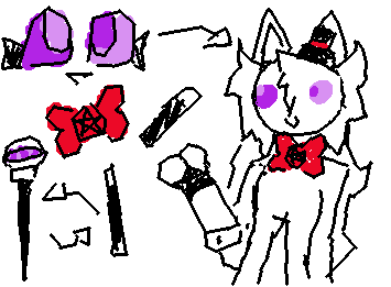 my oc Amethyst! Shes a white cat!
I was to lazy to draw they eyes💔