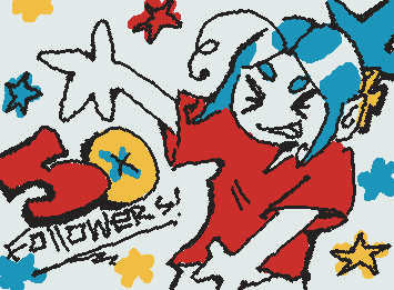 50 FOLLOWERS? I want to thank you guys so much for liking my silly lil doodles and art! I’d love to make more for y’all! I hope you guys remember to not drink b