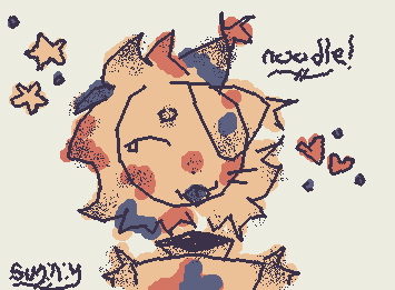 ee my oc noodle :3 he's a clow golden retriver