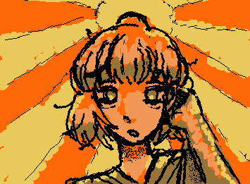 "Whales. When they die, they turn to the sun. And your hair color. Sunset-color. So when I throw the harpoon, Whales turn to you. We can be good friends."