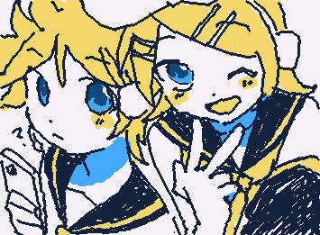 自撮りリンちゃんに映り込むレンくん