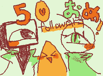 @Totetote 50フォロワーおめでとォォォォォ!!!!!!前から思ってたけど、とてちゃん家のオリキャラちゃん可愛いまじで🫠やはり単眼は良きですな😇😇100人まであと半分!これからもよろしくね!!!