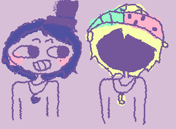 drew @Eli-draws OC :3 IM SORRY IT LOOKS LIKE CRAP BC I HAD TO USE ONE COLOR PALLETE