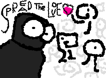 SPREAD THE LOVE john grace doodle as warmup