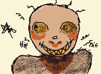 monster in the window (I also made another version, I'll post it soon.)