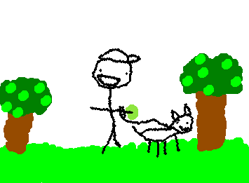 Billy brought his dog with him; he got kiwi today!!