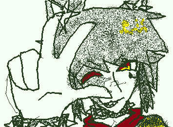 my oc (I shouldn't have colored) I read a manga b4 I colored him