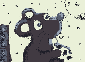 A mouse wondering if the moon is made of cheese.