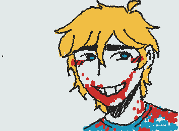 He’s supposed to be a crazy killer, but he looks way too cute to be one :^