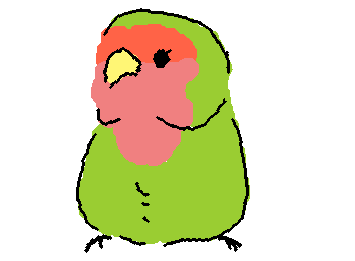 innkoさんリクエストのコザクラインコです！！！ゆるい感じだけど大丈夫かな？💦