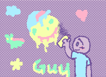 Graffiti by “Guy that is Bald and wears a Blue Shirt”. Trying new stuff in this wiggly paint
