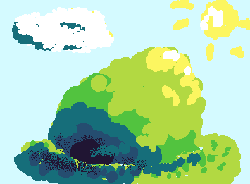 Bush in the sun