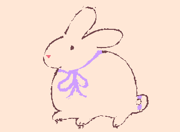 behold my plush rabbit his name is mub im gonna go camping later today