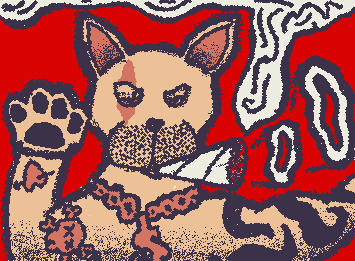 smoking animals - panter