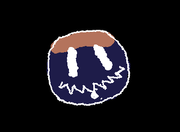 Spookler is the ''spooky scary skeleton'' glaggle. The drops in his mouth are there because he's melting alive ;(