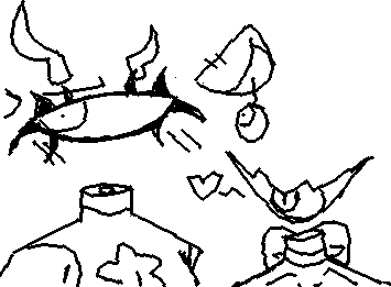 here they are they are both new oc i need more weird ocs but i haven't gotten a lot of motivation to but here they are i havent named them yet