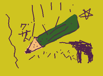 めちゃめちゃなえんぴつ