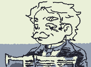 Dr. John H. Watson with his newspaper.