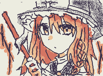 @Hikarusoramame まりさん描いたよ〜ん、初描きよ、霊夢も描いた、また出す
