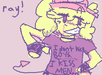 can someone draw him pls (draw him in whatever outfit or his default ((on my profile)), but u need his horns, tail, and probably visor :3)