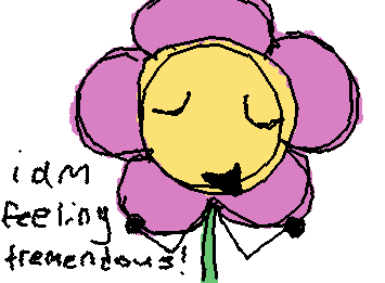 i am feeling tremendous! flower bfdi