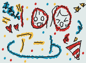 100アートたっせいしました！きねんのえです！