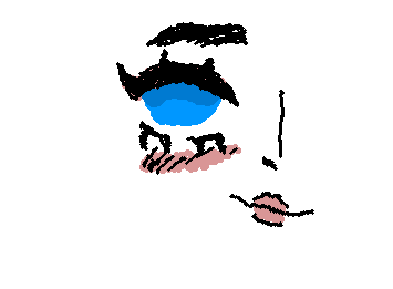 One eye because I couldn't be bothered to draw another