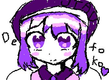 I drew this because I love Defoko-chan! Defoko-chan is Kasane Teto's best friend! Isn't she super cute? I love Defoko-chan!
By the way, I'm Japanese