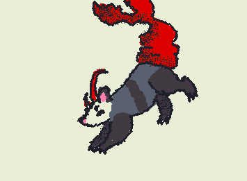 sooooo I started drawing and made him to high up but here is new opposum