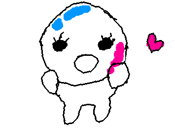 ＠mayさんのリクエストでmayさんのoc「ビー玉ちゃん」を書きました。絵が下手ですみません、、、許してください🙏🙇‍♀️↓↓↓