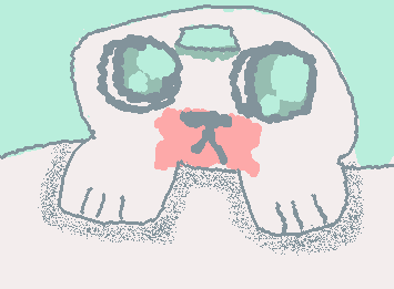 WP challenge: use a color pallette and make a character that would fit the name AND the colors! by; star-girl. Marumaru Gum :>