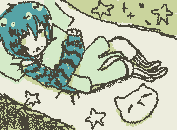 quick doodle of where i want to be instead of studying for my bio final tmrw :P