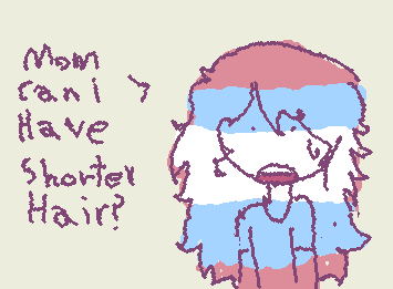 hey mom can i have shorter hair?..(。_。)
