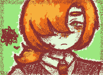 Decided to redraw this buddy from my artworks in this different artstyle, It's not rlly detailed bc I got lazy again, I didnt feel like designing the bg a lot